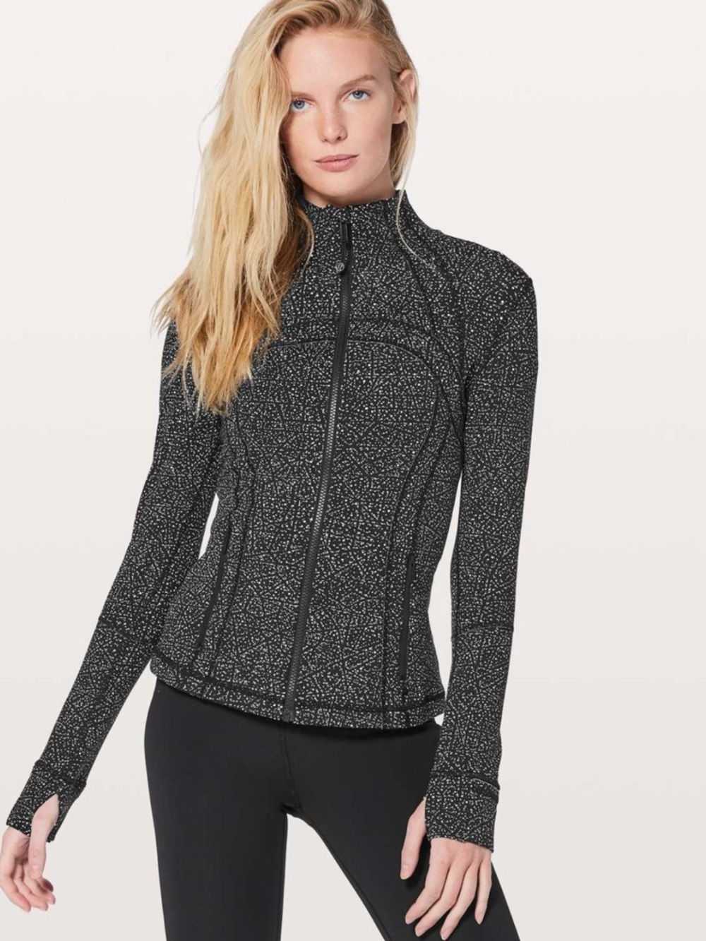 Lululemon Define Jacket Gray Black Heathered Zip Up Activewear Workout Gym  ASO